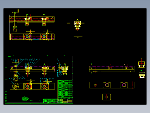 钢板校平机全套CAD图纸图1纸