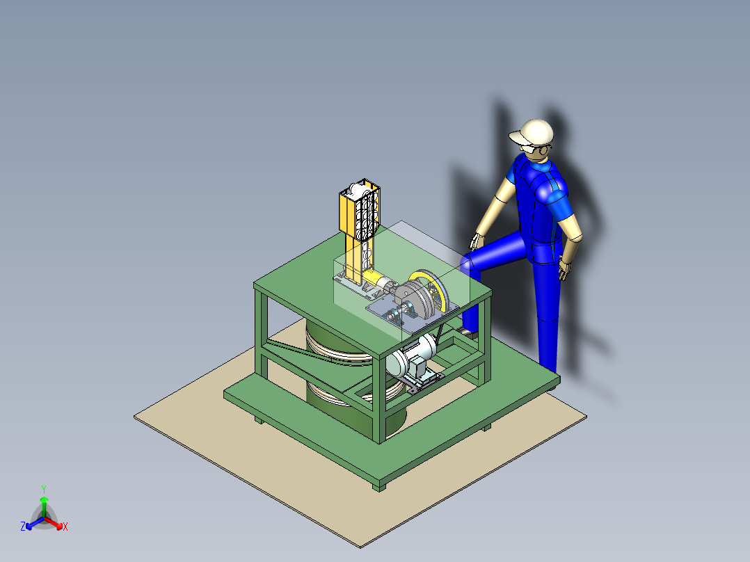 破碎机正等轴测图