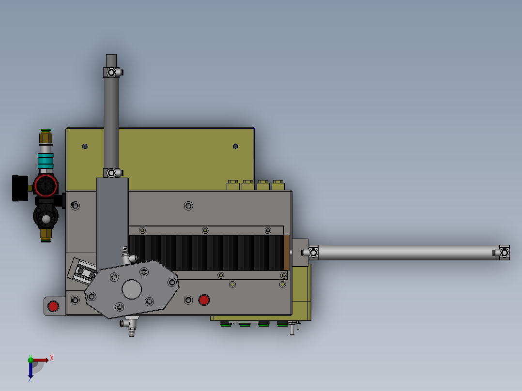 无刷电机转子机壳入橡胶磁条机典型实用结构，夹具设计俯视图