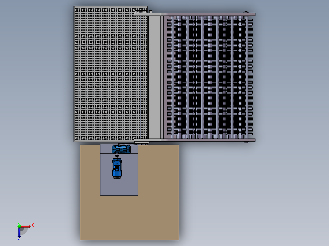 循环齿耙清污机俯视图