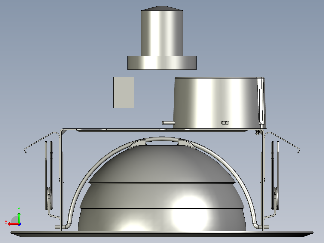 360度旋转LED吸顶灯后视图