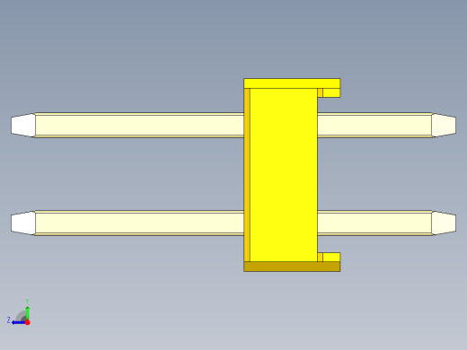 彩色公头100mil（2.54mm）系列-DS1021_yellow_2x11p_100mil_Type1_rev1.0右视缩略图