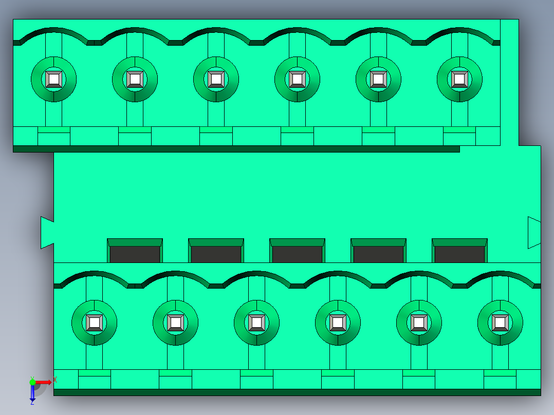 DEGSON 2EDG 系列 5.0mm 可插拔接线端子组-2EDGVT-5.0-12P-14-00AH俯视图