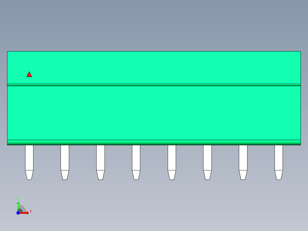 DEGSON 15EDG 系列 3.5mm 插拔式接线端子 FullPack-15EDGVC-3.5-08P-14-00AH前视图
