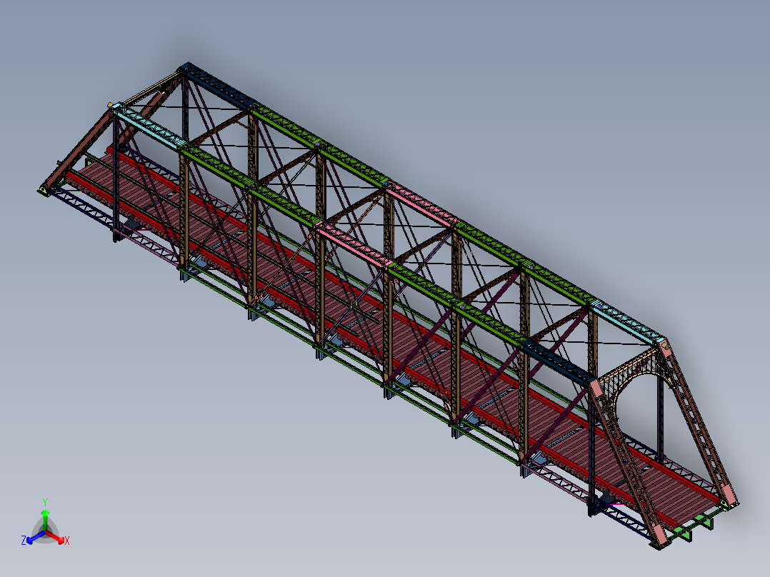 铁路斜拉式预应力钢桁梁桥
