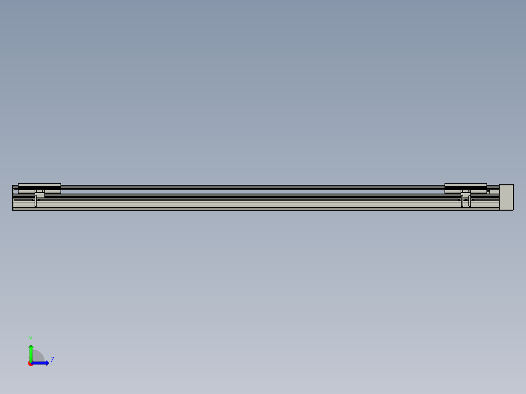 直线模组LHA170-S1500-L设计图纸左视图