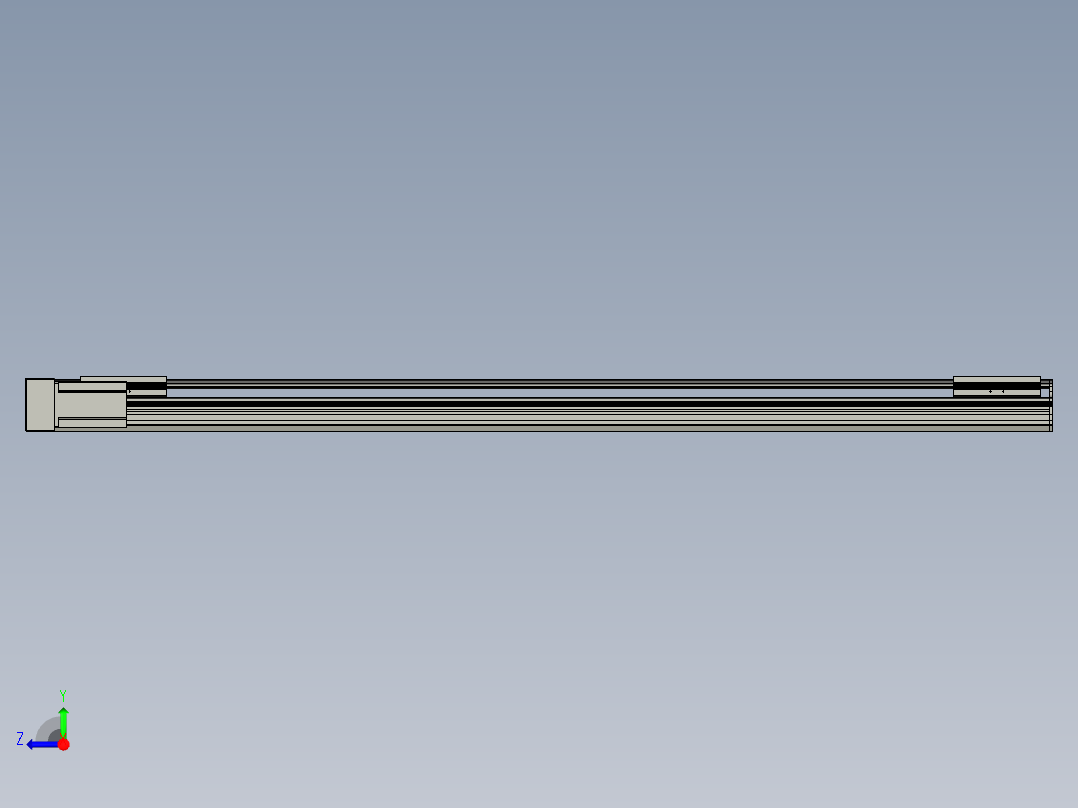 直线模组LHA170-S1500-L设计图纸右视图