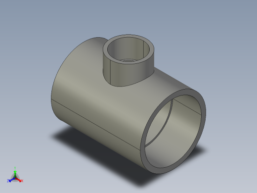 船舶管路系统SeaCor_Molded_ReducingTee_SxSxS_37J101420_4.5in x 2in正等轴测缩略图