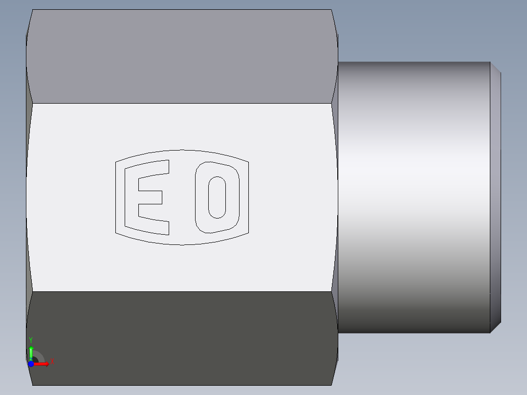 卡套式工业通用硬管接头EO_Swivel_connector_GAI12SMCFX前视图