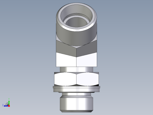 卡套式工业通用硬管接头EO_Adjustable_locknut_45_deg_elbow_VEE15LMOMDCF右视缩略图