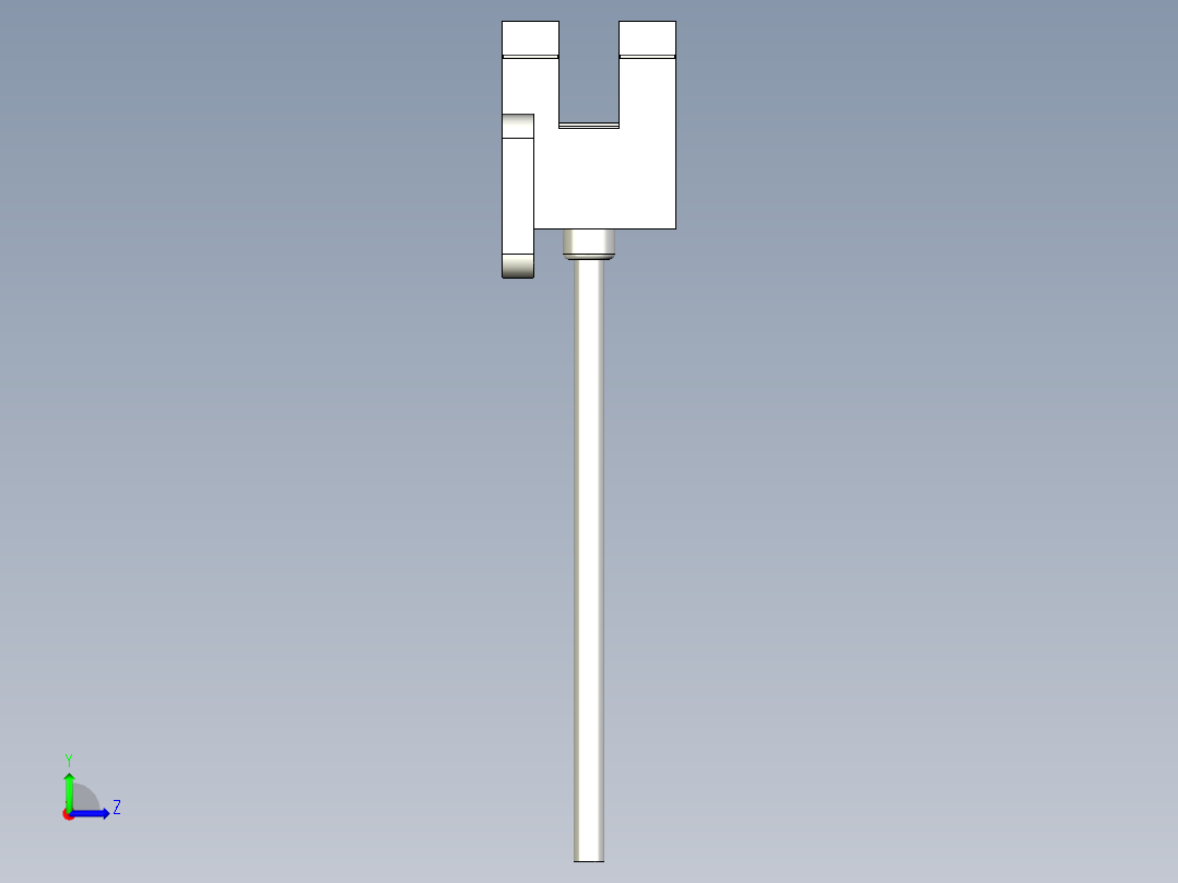 槽型光电传感器LU-F45_3D左视图