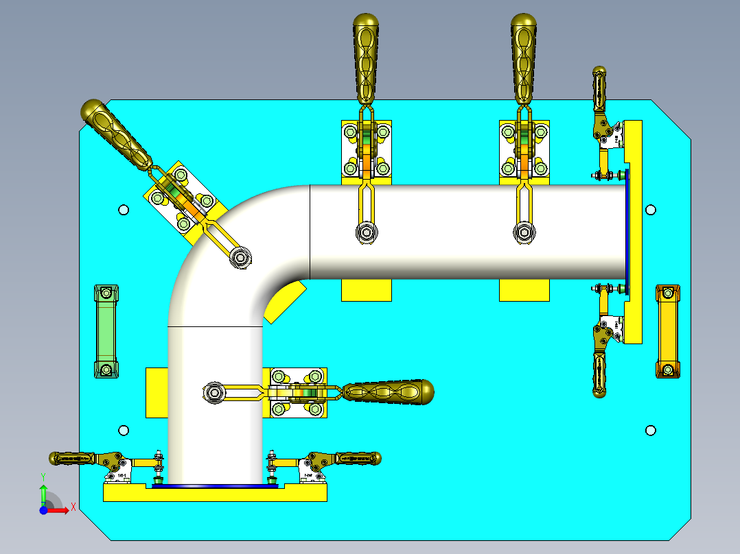 弯管焊接夹具3D设计含三维二维说明书1179073前视图