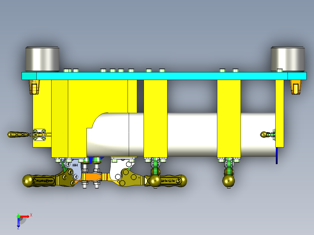 弯管焊接夹具3D设计含三维二维说明书1179073俯视图
