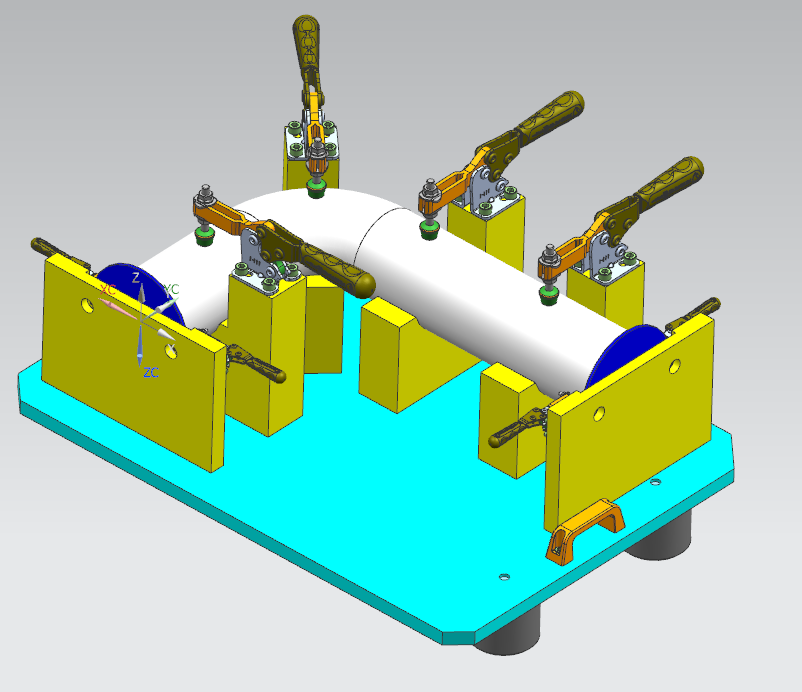 弯管焊接夹具3D设计含三维二维说明书1179073