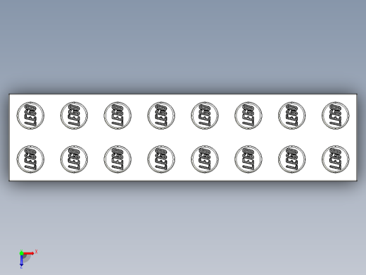 乐高套装 4421基本积木-300701 White Brick 2 x 8.STEP俯视缩略图