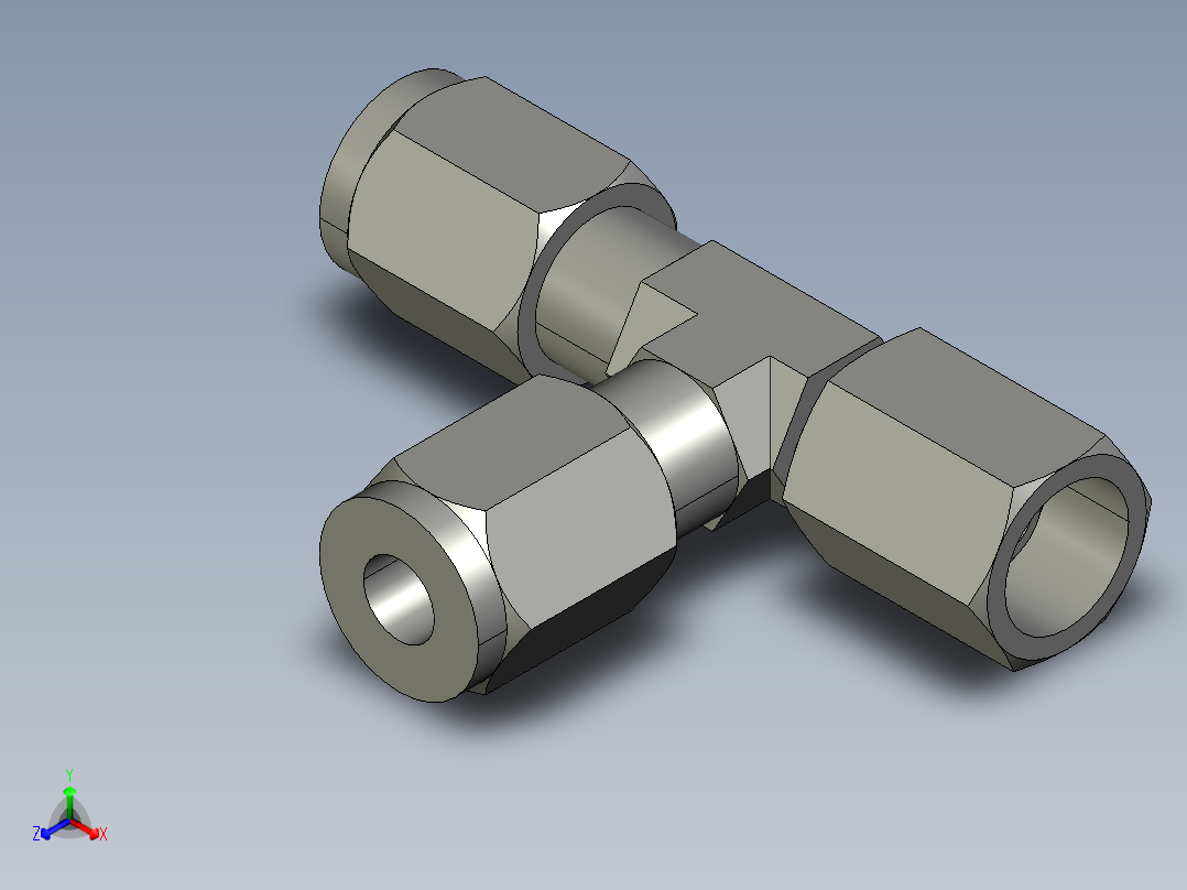 卡套式工业通用硬管接头4_r6bu-s主视图