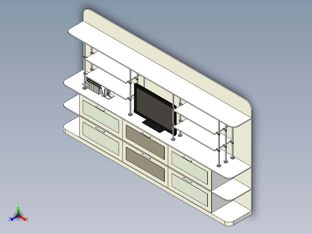 书架正等轴测图