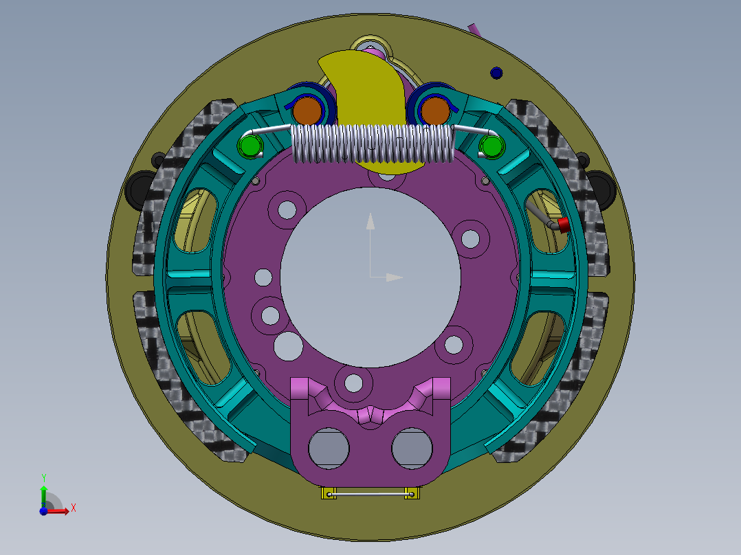 鼓式制动器前视图