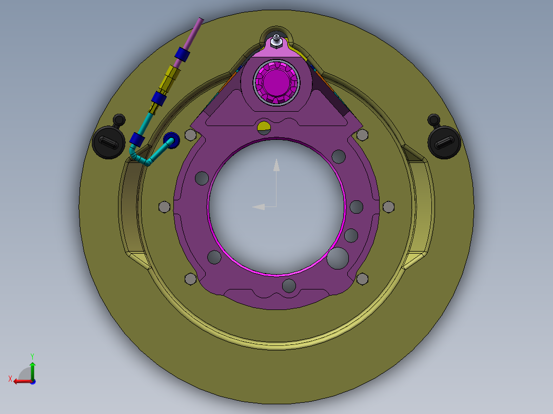 鼓式制动器后视图