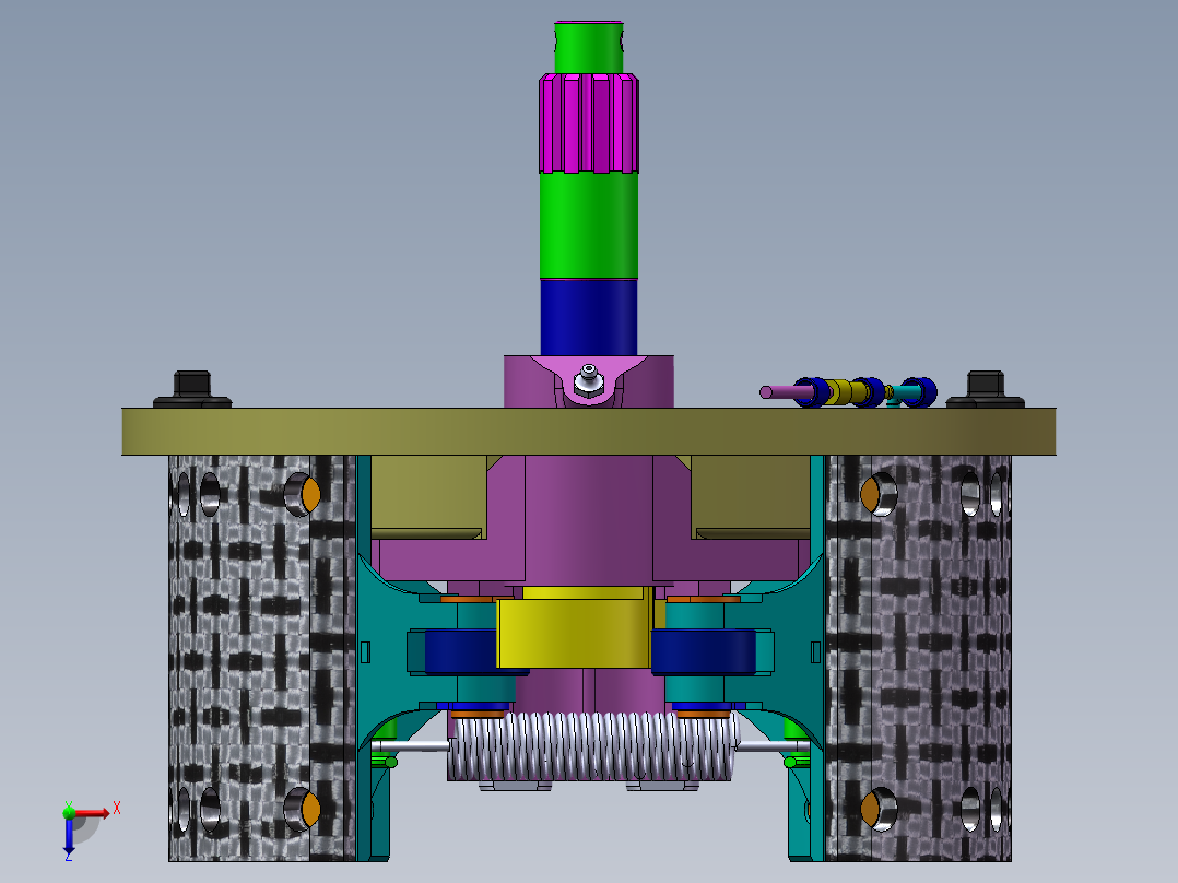 鼓式制动器俯视图