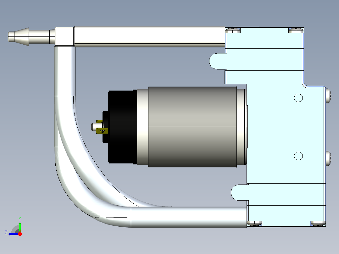 BTC IIS 和 TTC IIS 微型膜片泵 (65)系列图纸右视图