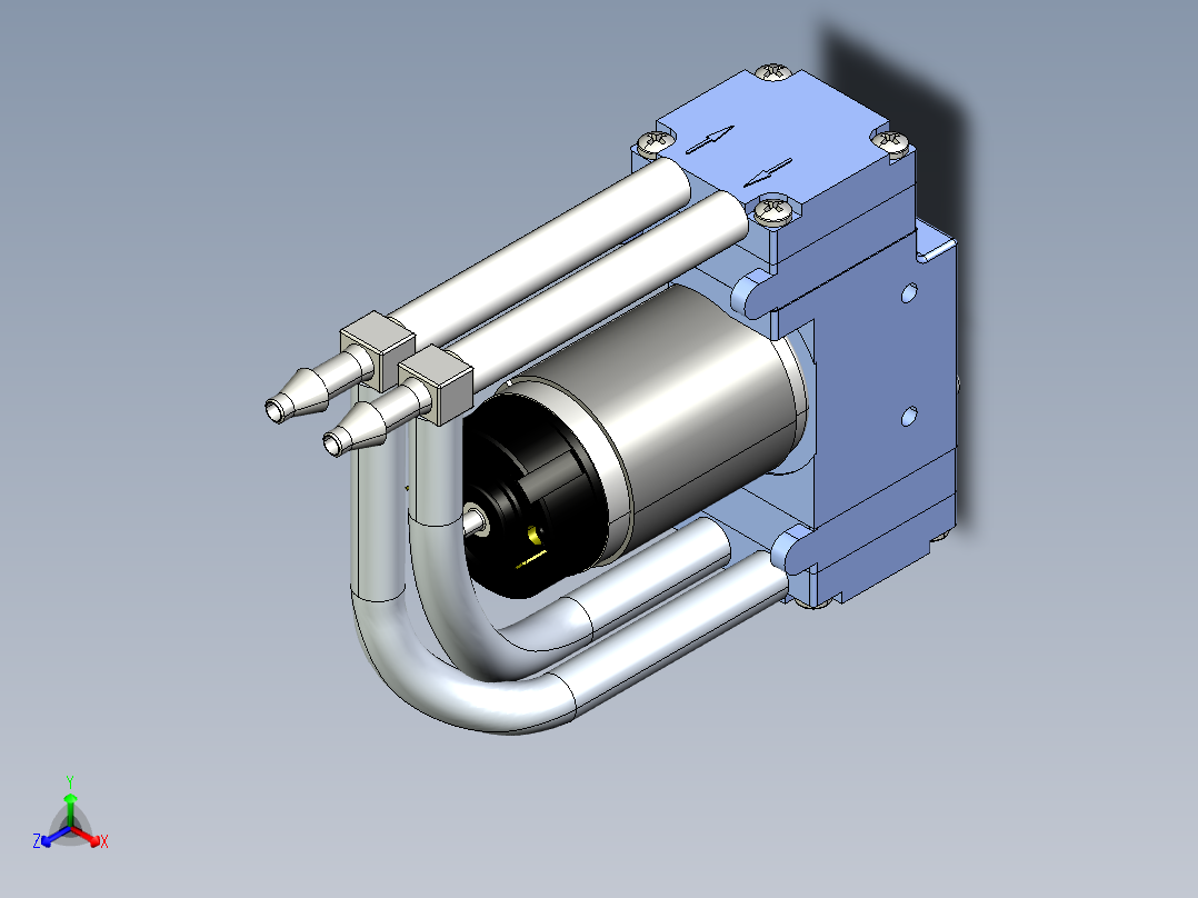 BTC IIS 和 TTC IIS 微型膜片泵 (65)系列图纸正等轴测图