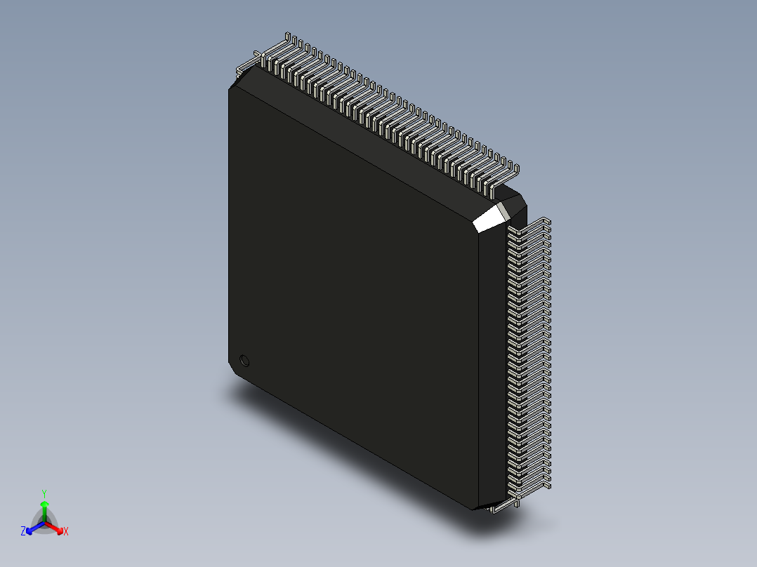 元器件3D封装QFP144_FPT-144P-M03163主视图