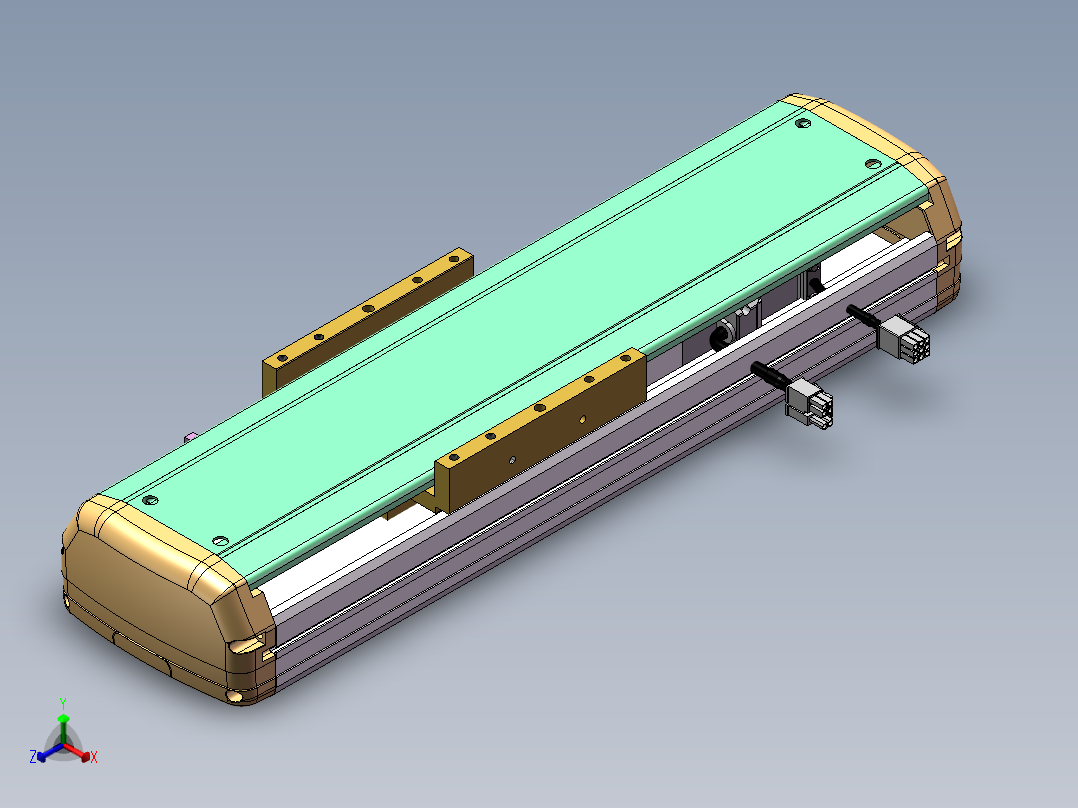 MTH丝杆半封闭模组MTH14-M-200WB正等轴测图