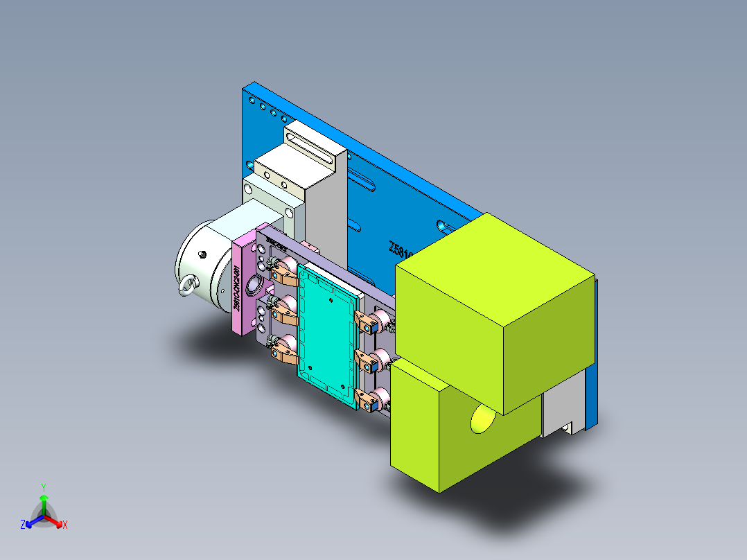 Z581C笔记本CNC工装夹具三维模型-CNC2-0731主视图