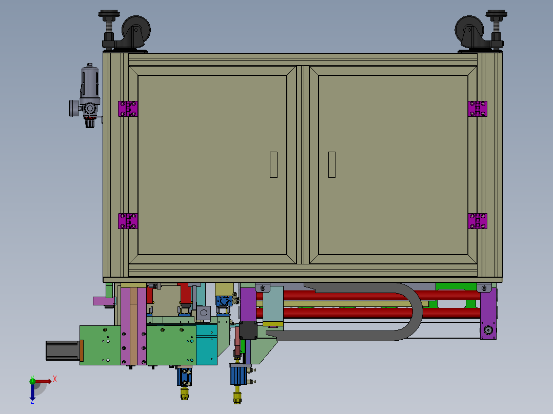 自动喷印设备sw20可编辑俯视图