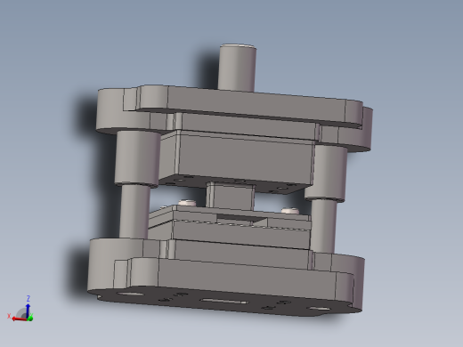 中间导柱固定卸料冲压模具573651