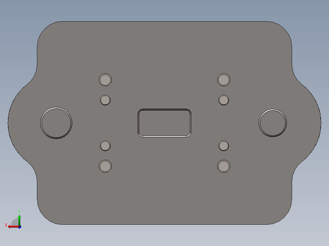 中间导柱固定卸料冲压模具573651后视图