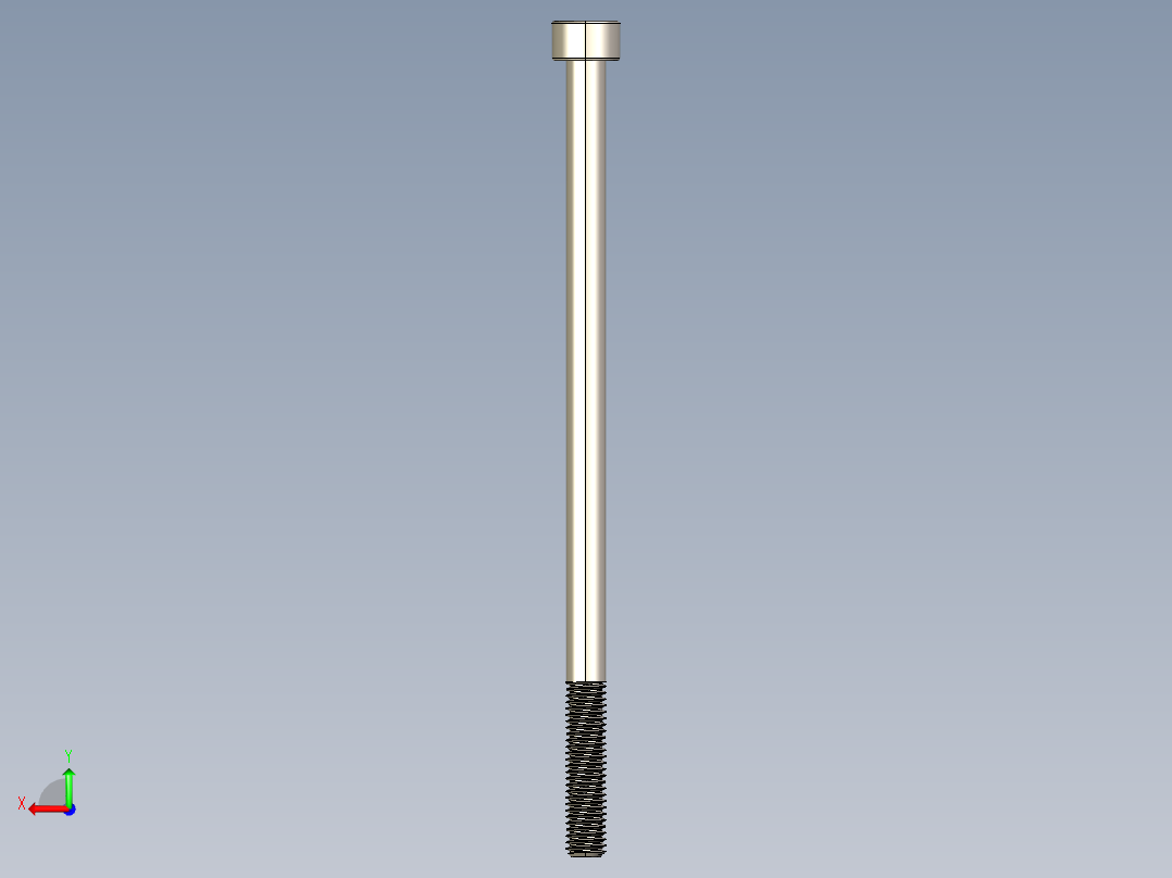 Screw_DIN_912_M5x100_A2.STEP公制内六角螺钉后视图