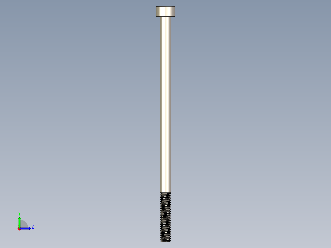 Screw_DIN_912_M5x100_A2.STEP公制内六角螺钉左视图