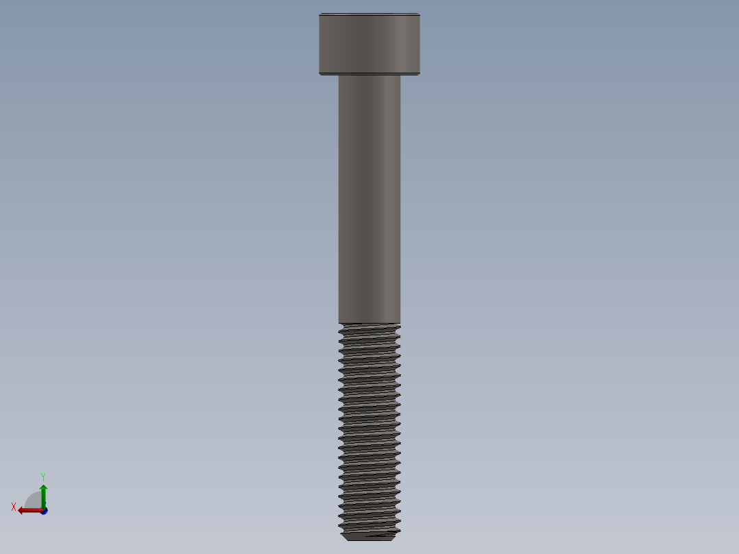 Screw_DIN_912_M8x60_A2.SLDPRT公制内六角螺钉后视图
