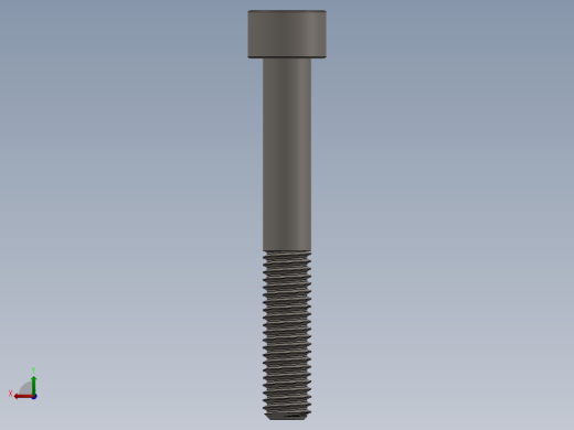 Screw_DIN_912_M8x60_A2.SLDPRT公制内六角螺钉后视缩略图