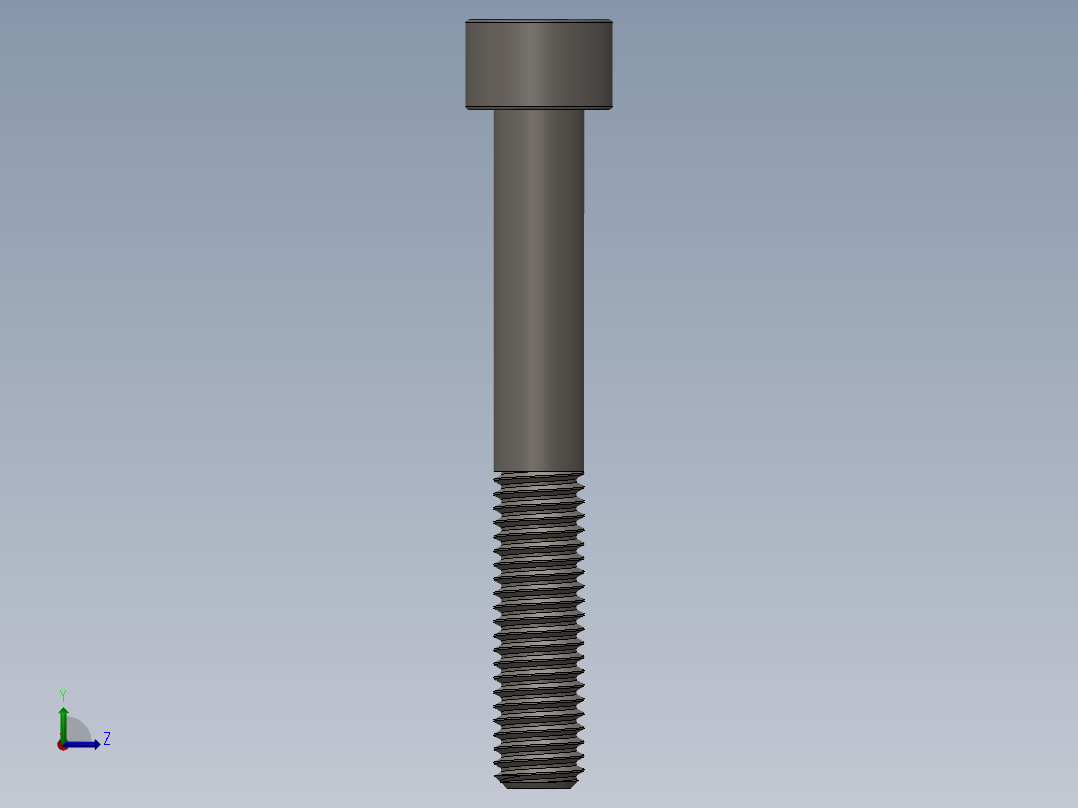 Screw_DIN_912_M8x60_A2.SLDPRT公制内六角螺钉左视图