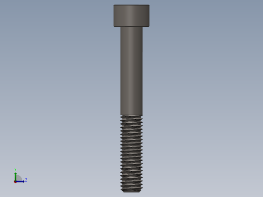 Screw_DIN_912_M8x60_A2.SLDPRT公制内六角螺钉左视缩略图