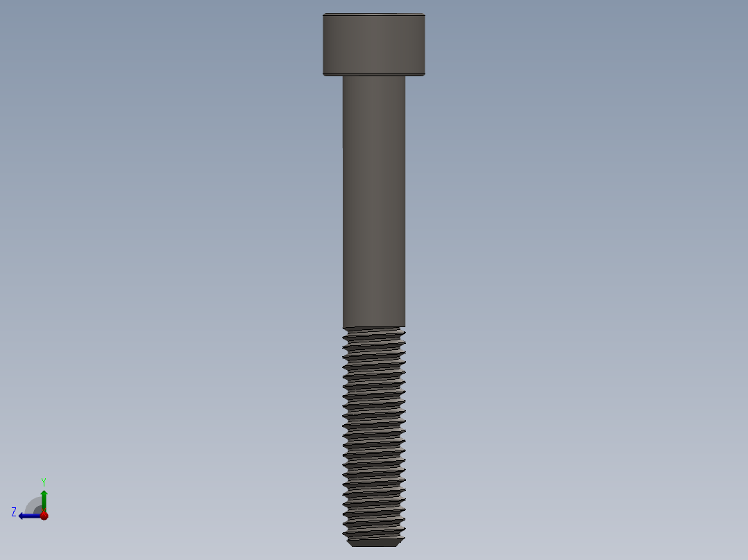 Screw_DIN_912_M8x60_A2.SLDPRT公制内六角螺钉右视图