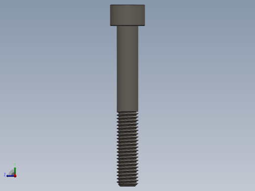 Screw_DIN_912_M8x60_A2.SLDPRT公制内六角螺钉右视缩略图
