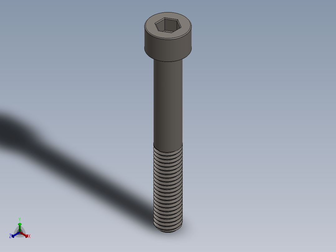 Screw_DIN_912_M8x60_A2.SLDPRT公制内六角螺钉正等轴测图