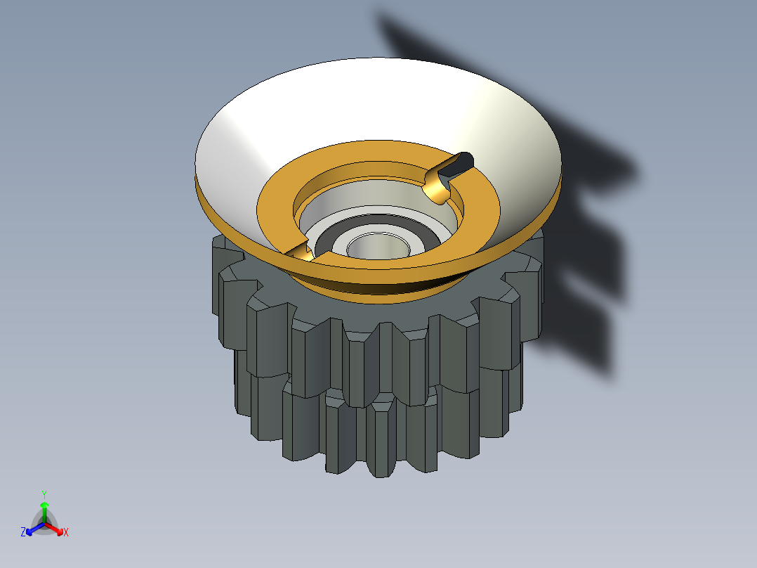 RC汽车的离合器铃声正等轴测图