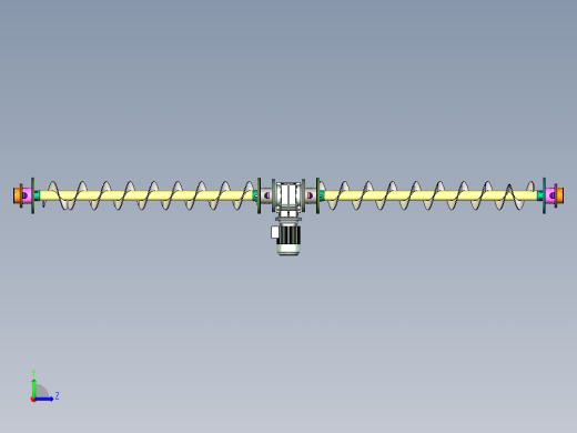 双向螺旋结构三维设计左视缩略图