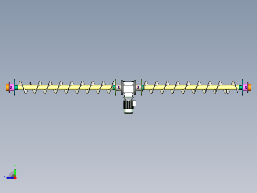 双向螺旋结构三维设计右视缩略图