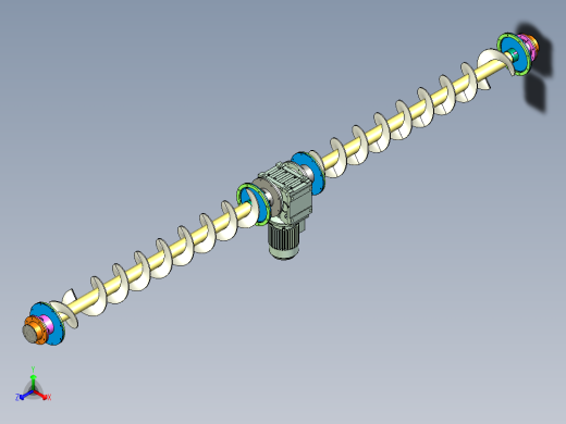 双向螺旋结构三维设计正等轴测缩略图