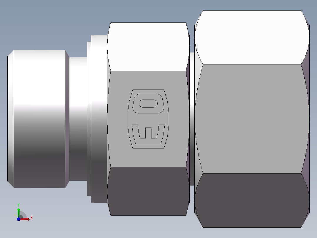 直通管螺纹组合接头、2DC-12-30WD前视图