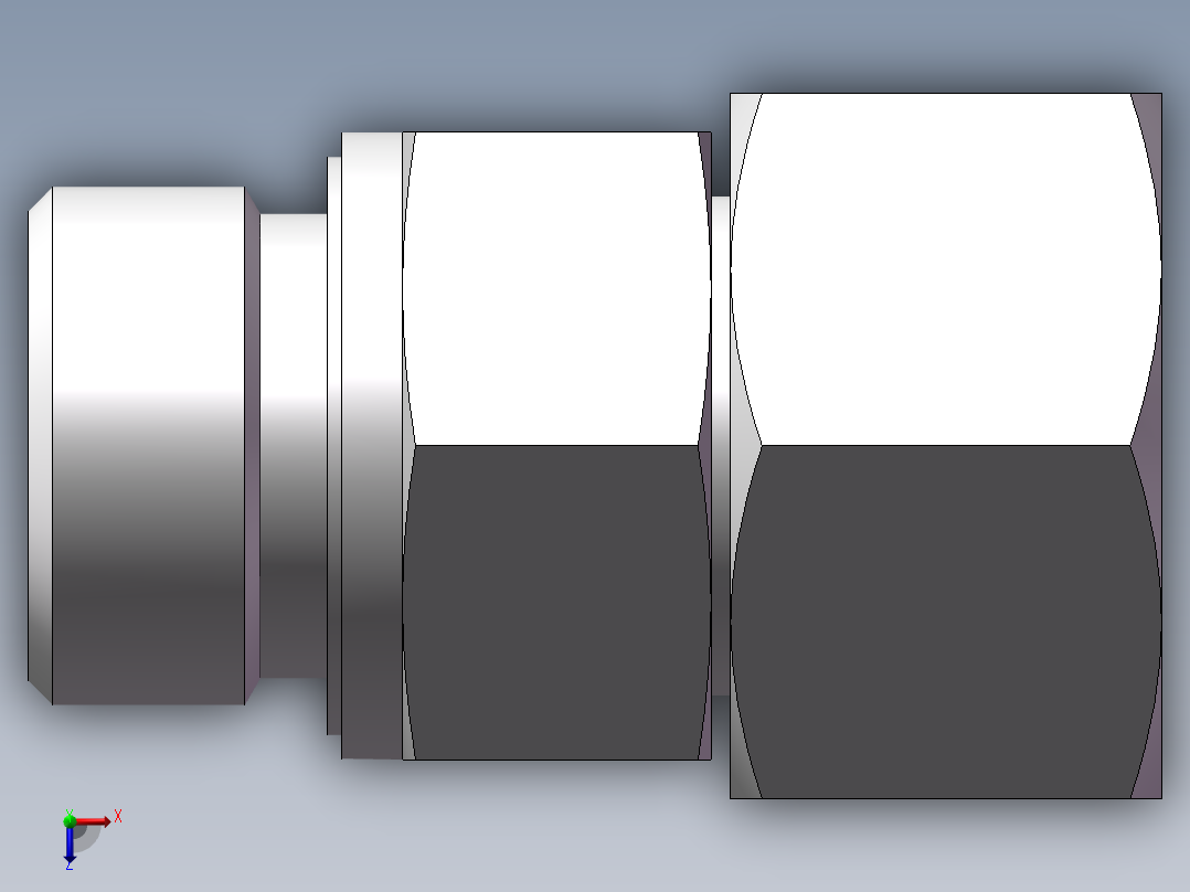 直通管螺纹组合接头、2DC-12-30WD俯视图