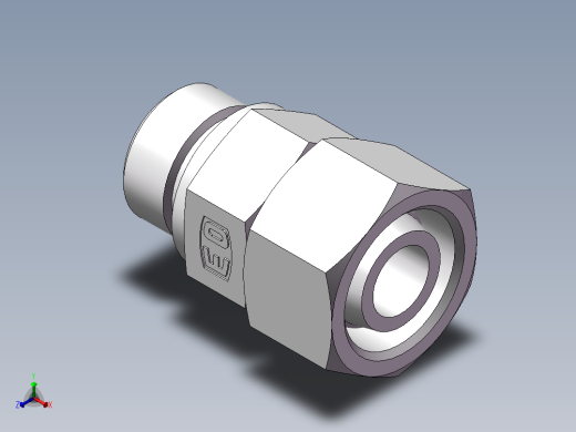 直通管螺纹组合接头、2DC-12-30WD正等轴测缩略图