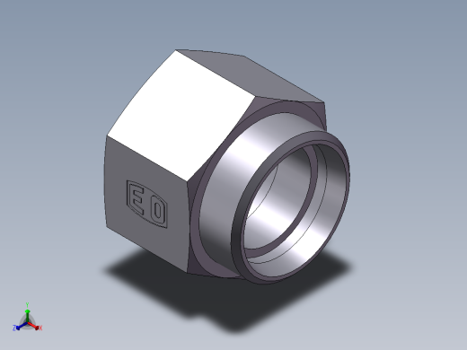 直通内螺纹接头、5CB-52-24正等轴测缩略图