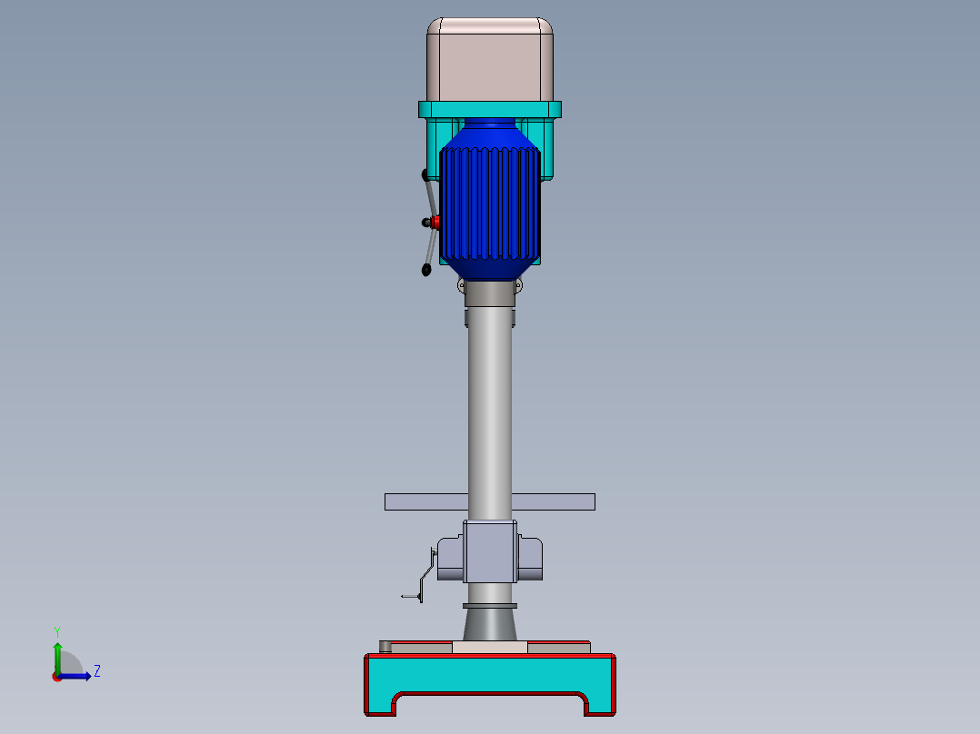 数控机床、3754-钻孔机床SW2016左视图